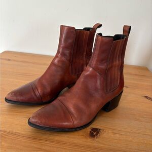 Vagabond Brown Leather Ankle Boots